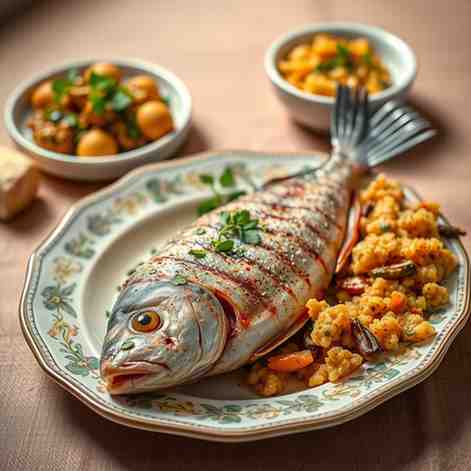 Ivorian Grilled Fish (Poisson Braisé) & Attiéké